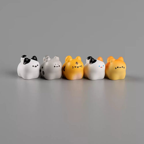 Nine Energetic Kittens Mini Figurines